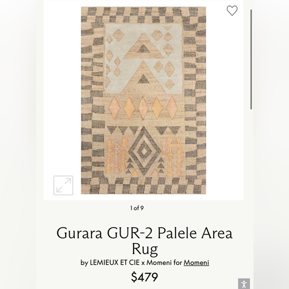 Anthropologie LEMIEUX ET CIE x Momeni for Momeni Gurara GUR-2 Palele Area
Rug - Picture 7 of 9